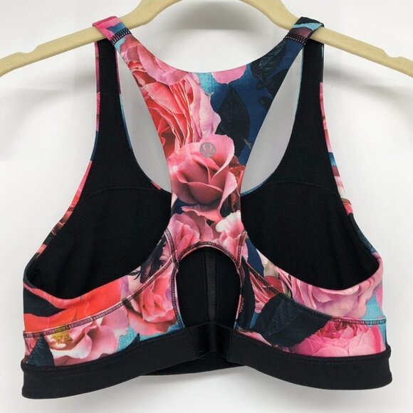 Lululemon Top Speed Bra in  Secret Garden Pink floral size 4 - Picture 4 of 15